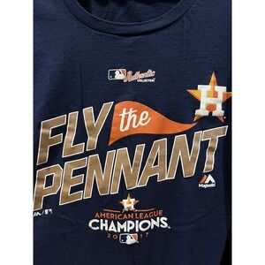 Houston Astros T Shirt Mens Large Navy 2017 World Series MLB Baseball Tee